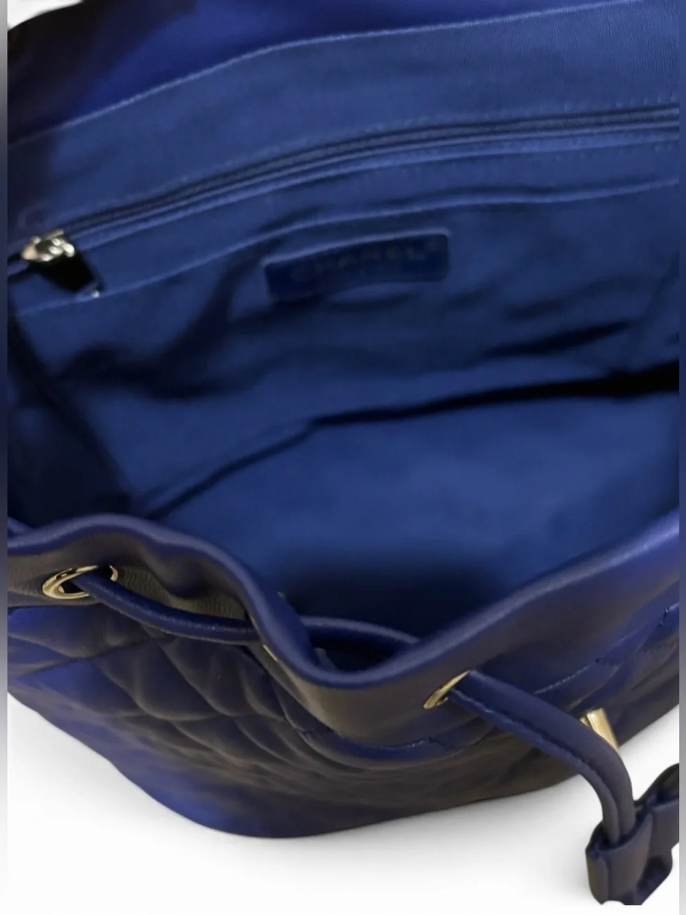 CHANEL Urban Spirit Large Backpack Royal Blue Quilted Lambskin 22 Series